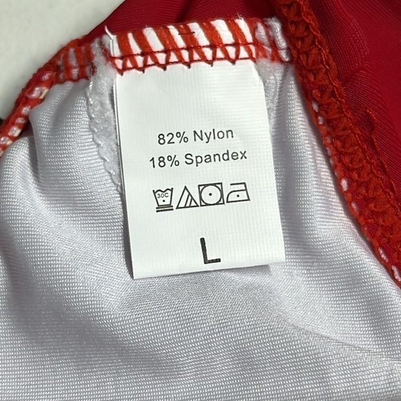 Swimsuit One Piece Bathing Suit Red , Black White Polka Dots - Picture 7 of 11